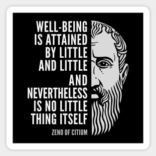 Zeno of Citium Inspirational Stoicism Quote: Well-Being Magnet